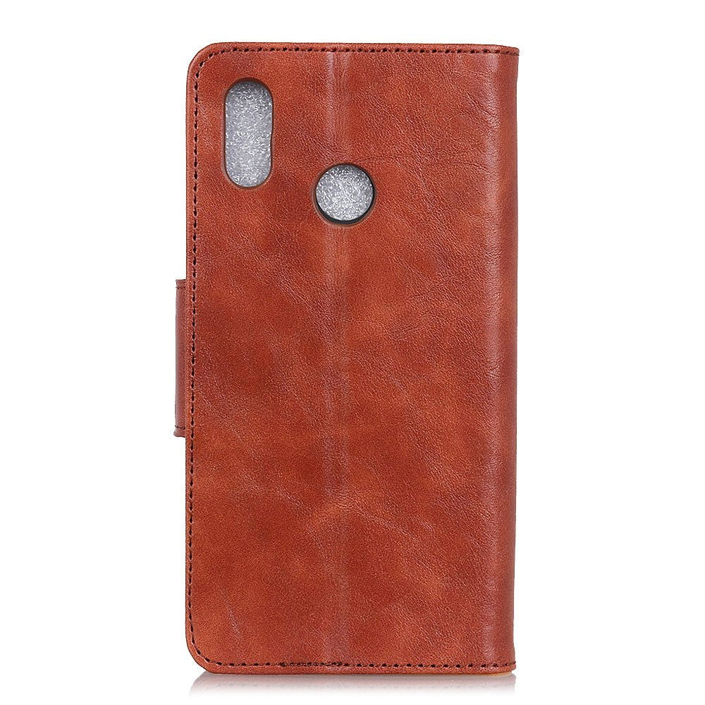 Samsung Galaxy A40 Leather Flip Deksel - Brun