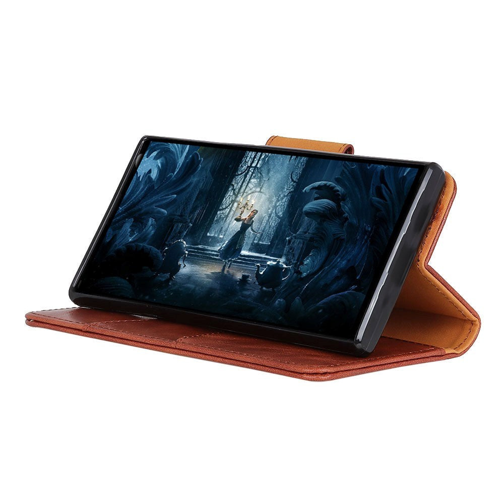 Samsung Galaxy A40 Leather Flip Deksel - Brun