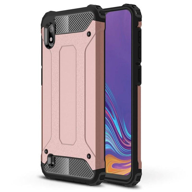 Samsung Galaxy A10 Armor Guard deksel i hardplast - rosa gull
