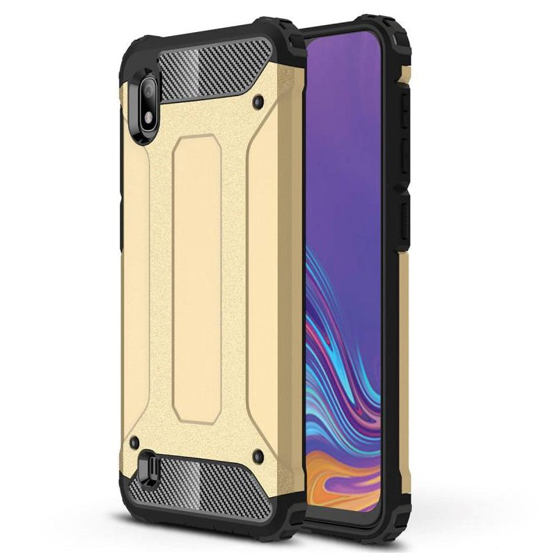Samsung Galaxy A10 Armour Guard deksel i hardplast - gull