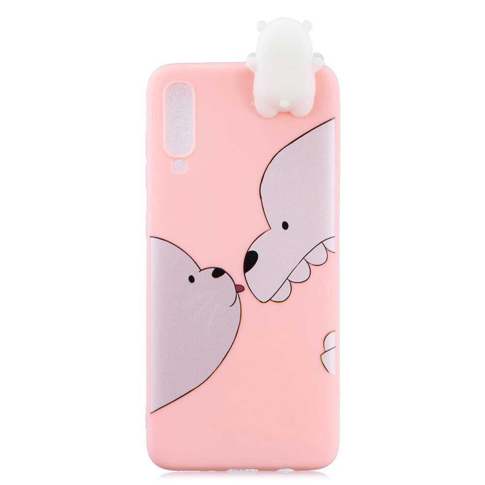 Samsung Galaxy A70 Fleksibelt Plastik Cover 3D Bjørne