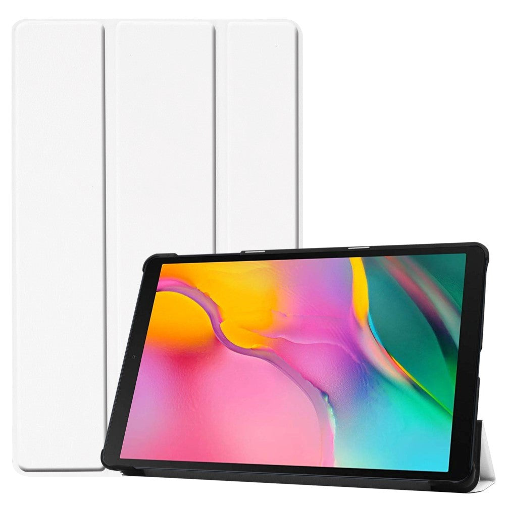 Samsung Galaxy Tab A 10.1 (2019) sammenleggbart deksel m. Stativ - Hvit