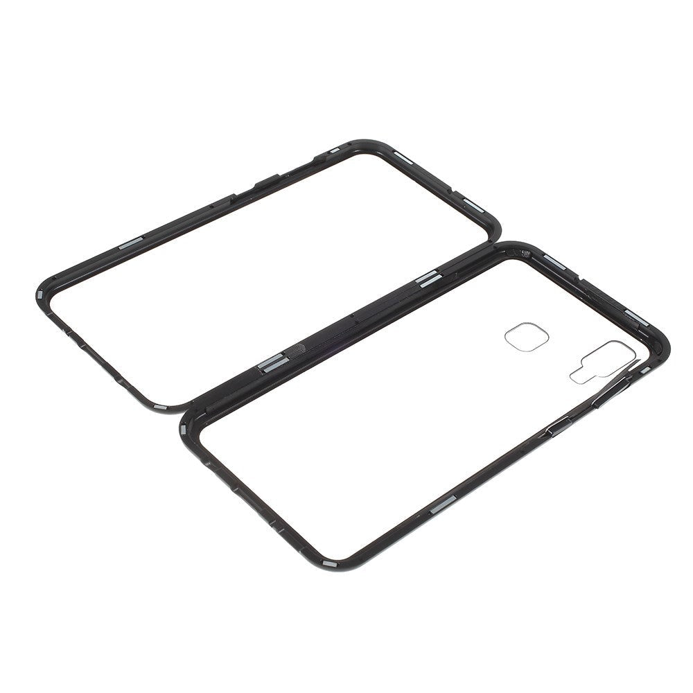 Samsung Galaxy A30 magnetisk deksel m. Bakside i glass - Svart