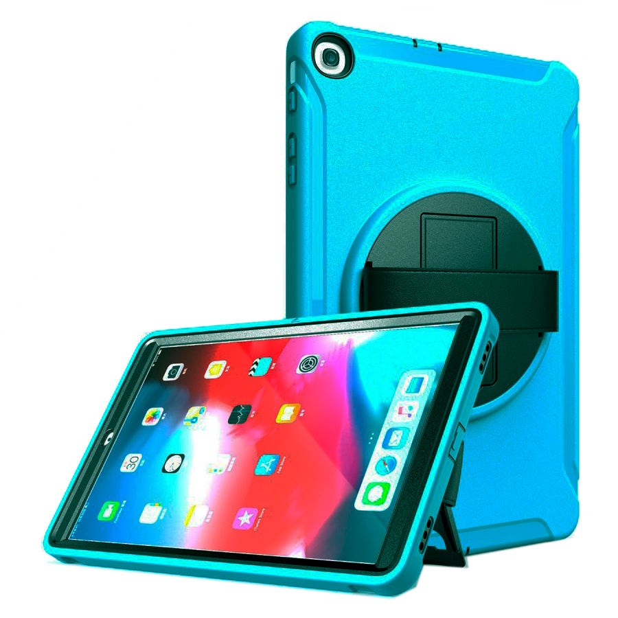 Samsung Galaxy Tab A 10.1 (2019) Craftsman Cover m. Håndholder - Blå / Svart