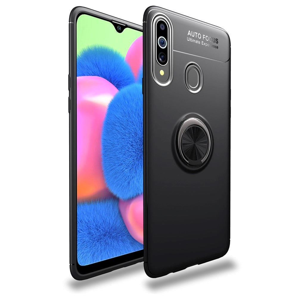 Samsung Galaxy A20s deksel m. Ring / Stativ - Svart