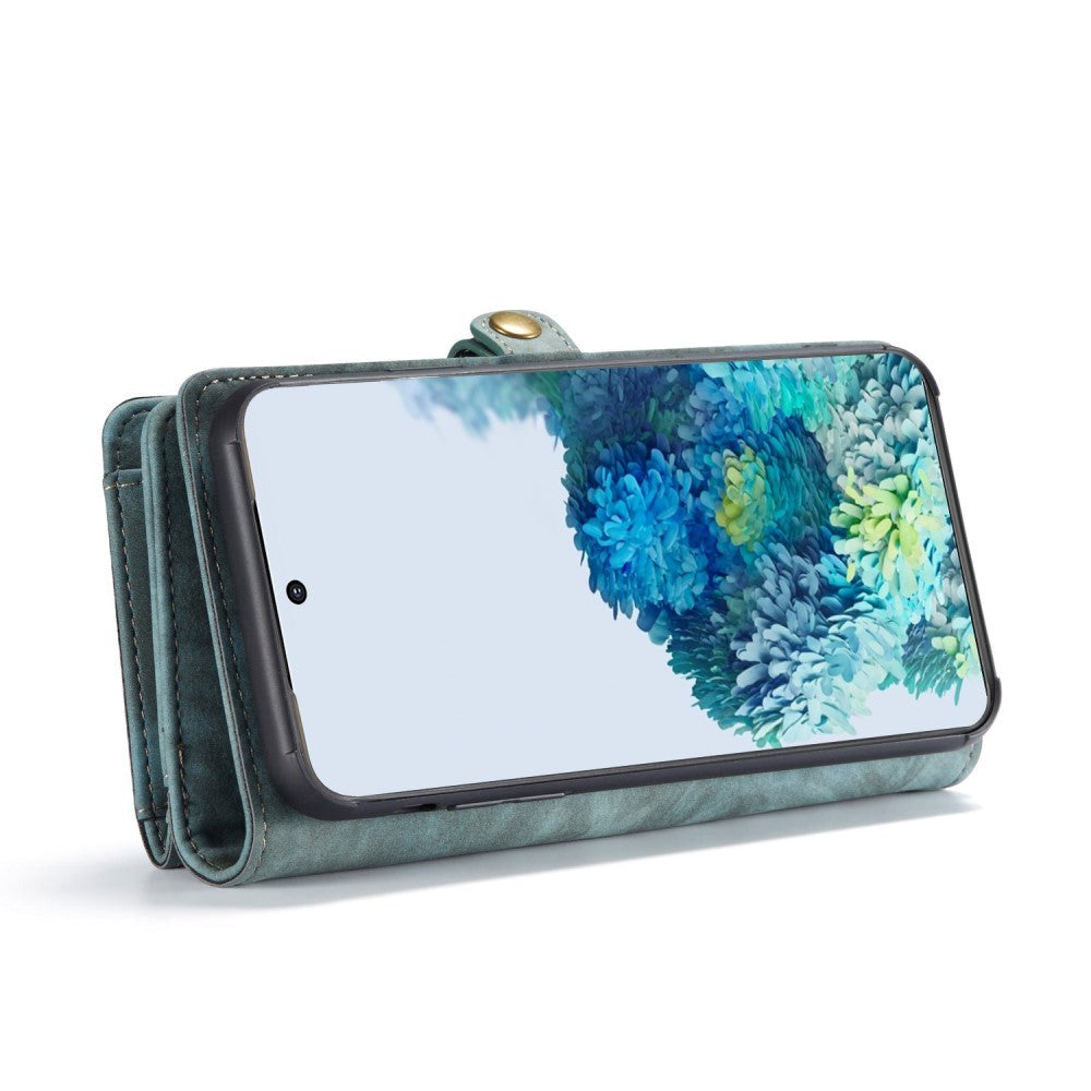 CASEME Samsung Galaxy S20 2-i-1 retro skinndeksel m. Kortholder Lysegrønn