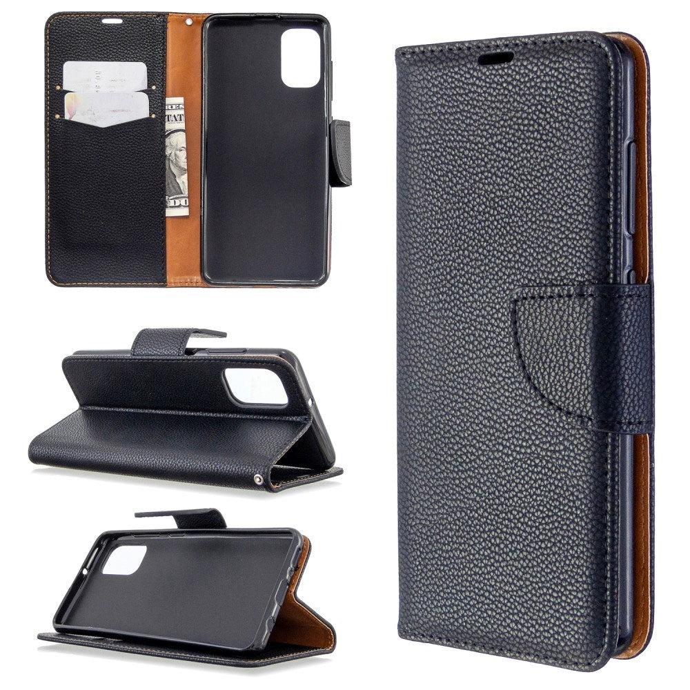 EIDERWOOD - Samsung Galaxy A41 - Kunstlæder Flip Cover m. Kortholder & Ståfunktion - Sort
