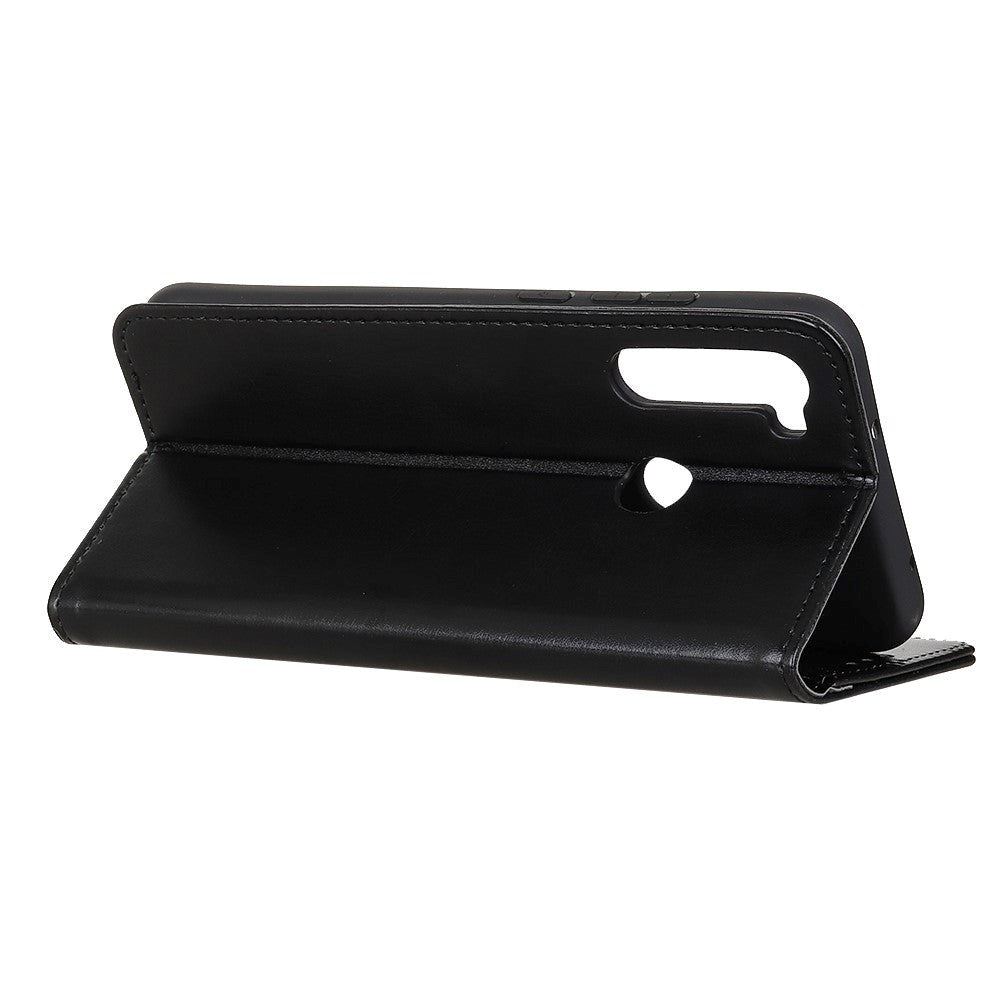 Samsung Galaxy M11 Leather Flip Cover m. Lommebok og stativfunksjon - svart