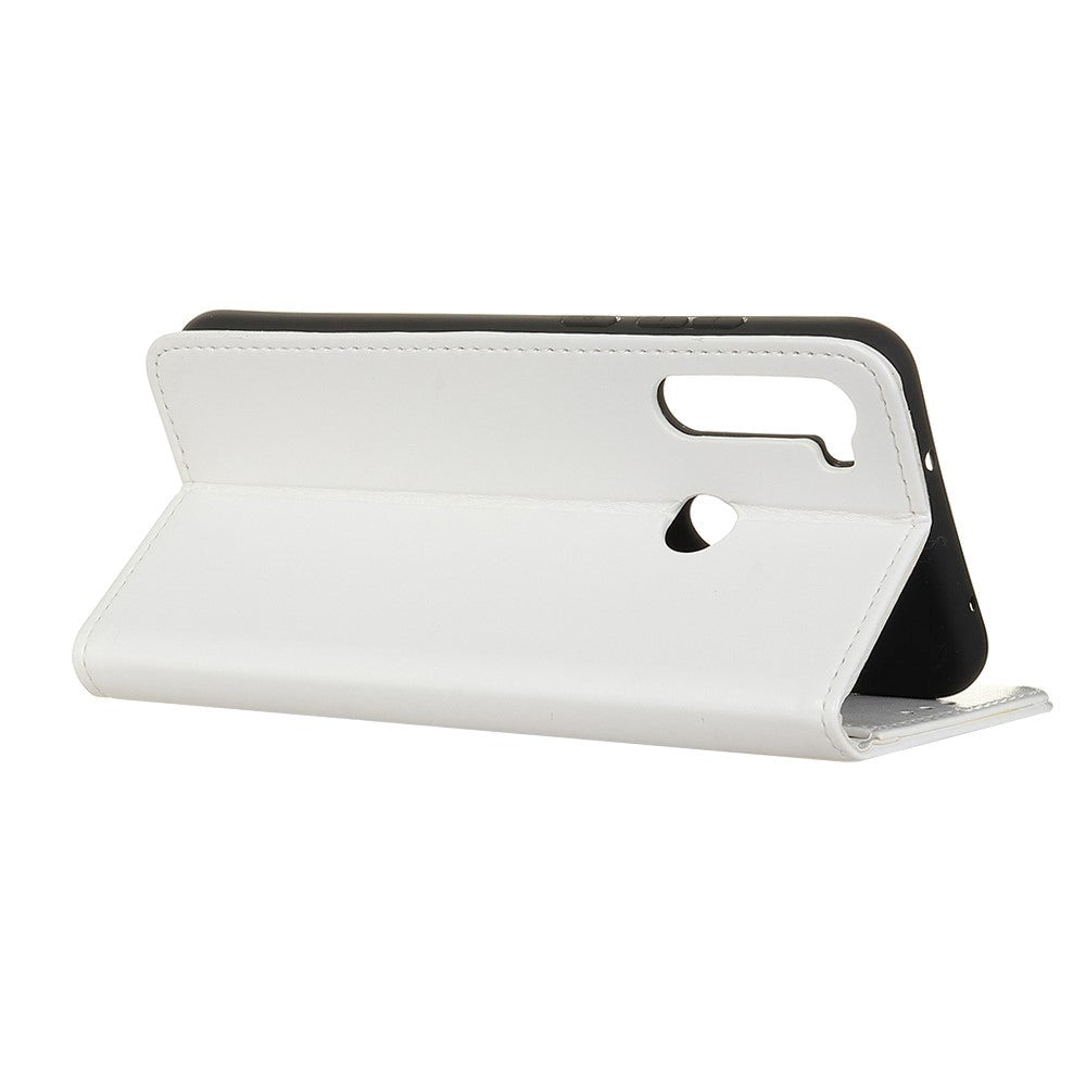 Samsung Galaxy M11 Leather Flip Cover m. Lommebok og stativfunksjon - Hvit