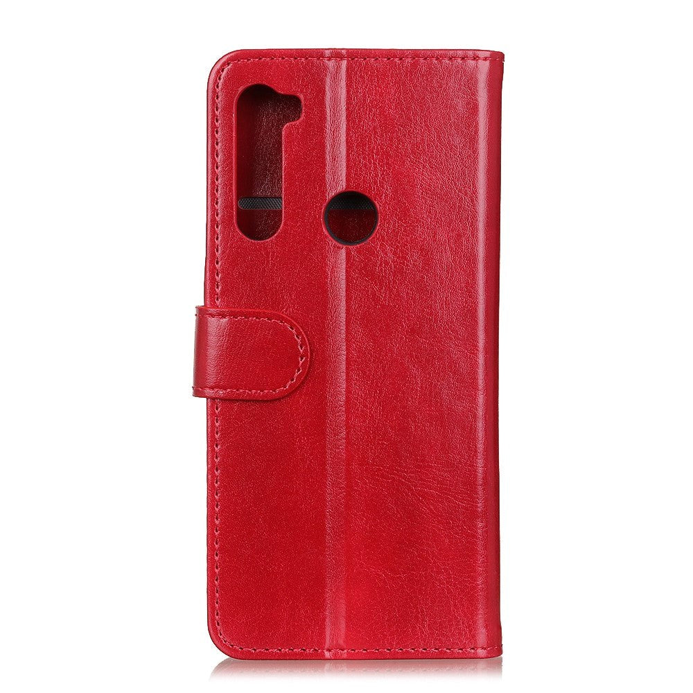 Samsung Galaxy M11 Leather Flip Cover m. Lommebok- og stativfunksjon - rød