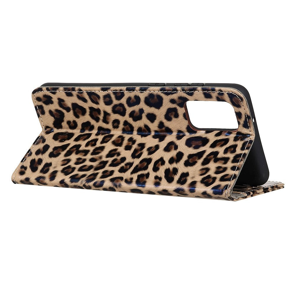 Samsung Galaxy Note 20 skinndeksel m. Kortholder - Leopard