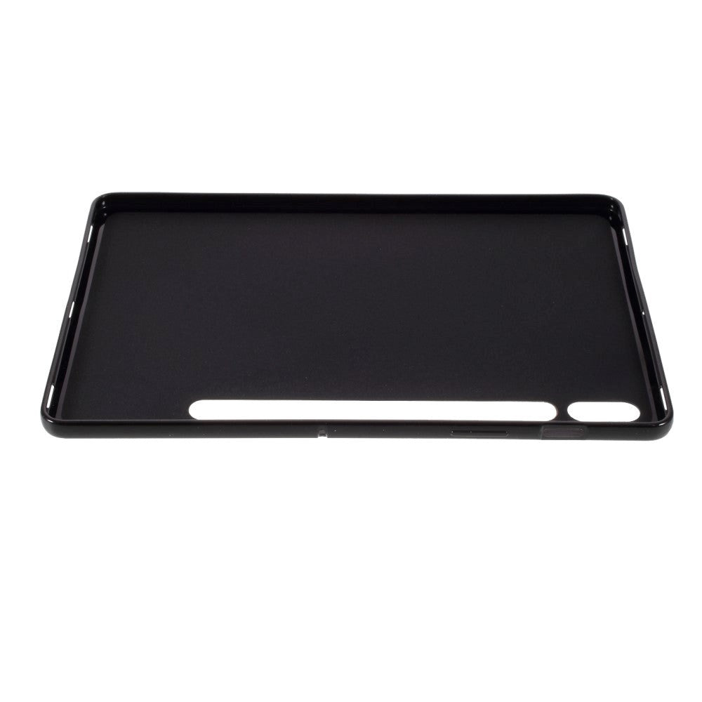 Samsung Galaxy Tab S8 / S7 Fleksibel Plastik Bagside Cover - Sort