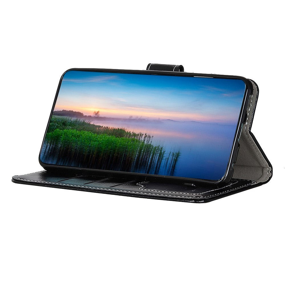 Samsung Galaxy S20 FE / S20 FE (5G) Flip-deksel i lær m. Stativ - Svart