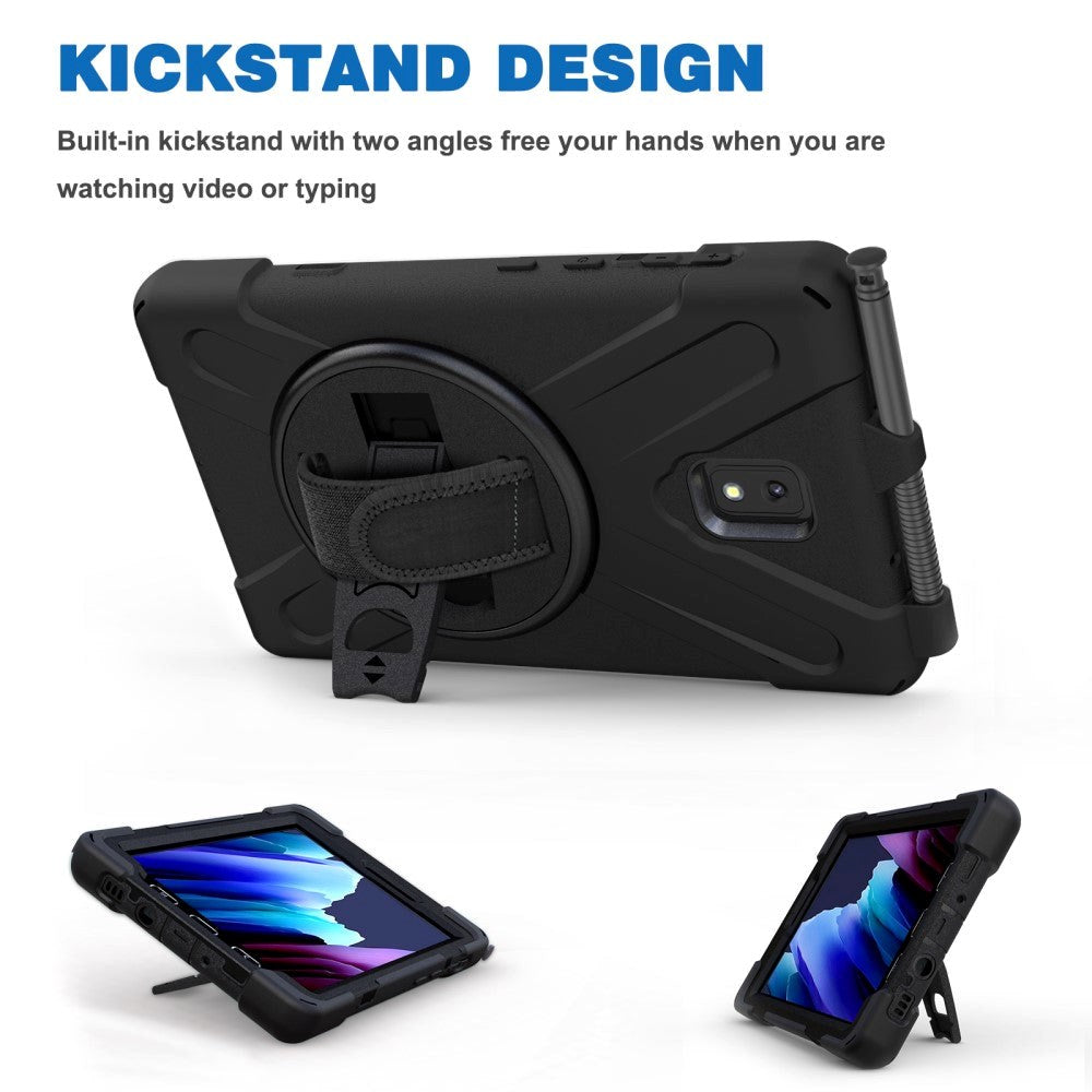 Samsung Galaxy Tab Active 3 8'' Craftsman Cover m. Håndholder & Stativ - Svart