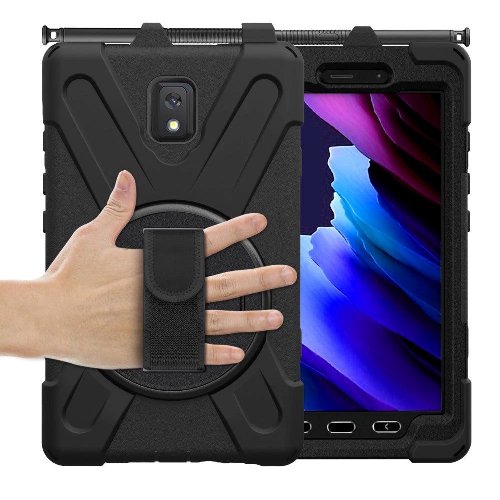 Samsung Galaxy Tab Active 3 8'' Craftsman Cover m. Håndholder & Stativ - Svart