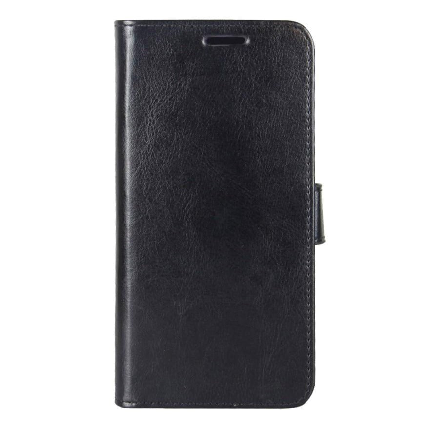 Samsung Galaxy A12 Neutral Leather Flip Cover m. Lommebok - Svart