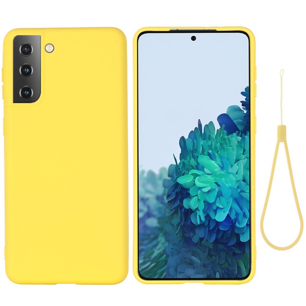 Samsung Galaxy S21 flytende silikondeksel - gul