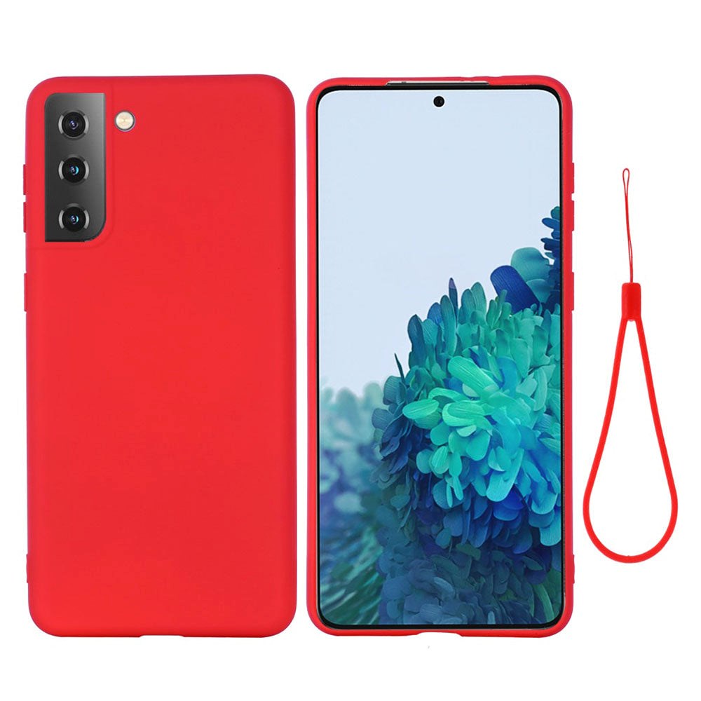 Samsung Galaxy S21 flytende silikondeksel - rød