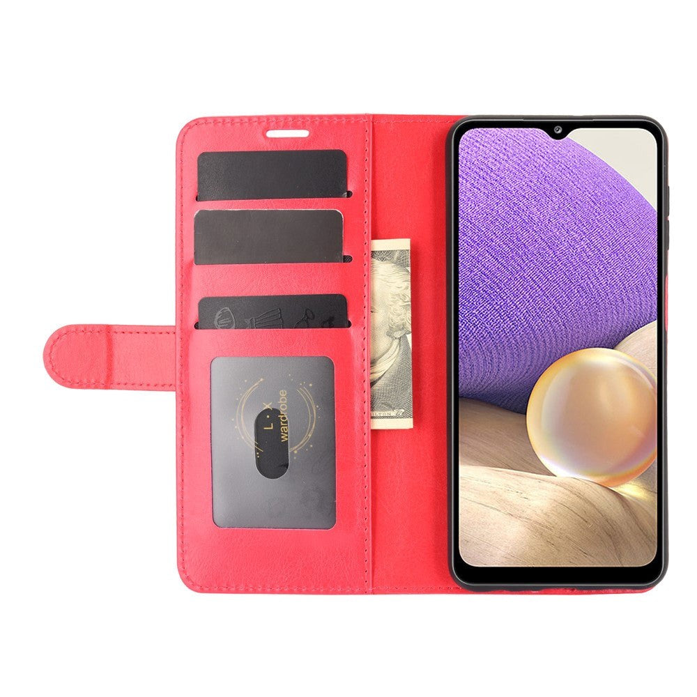 Samsung Galaxy A32 (5G) nøytralt skinndeksel m. Lommebok rød