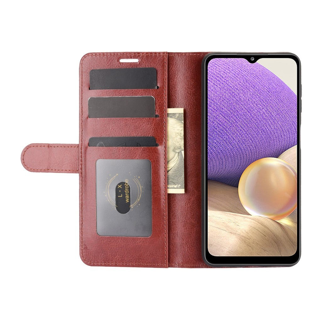 Samsung Galaxy A32 (5G) Flip-deksel i lær m. Lommebok - Brun