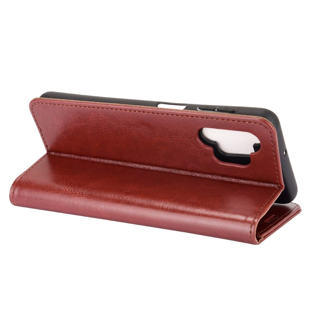 Samsung Galaxy A32 (5G) Flip-deksel i lær m. Lommebok - Brun