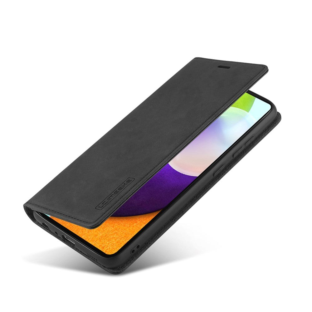 Samsung Galaxy A52s (5G) / A52 (4G / 5G) LC.IMEEKE Skinndeksel Flip m. Lommebok - Svart