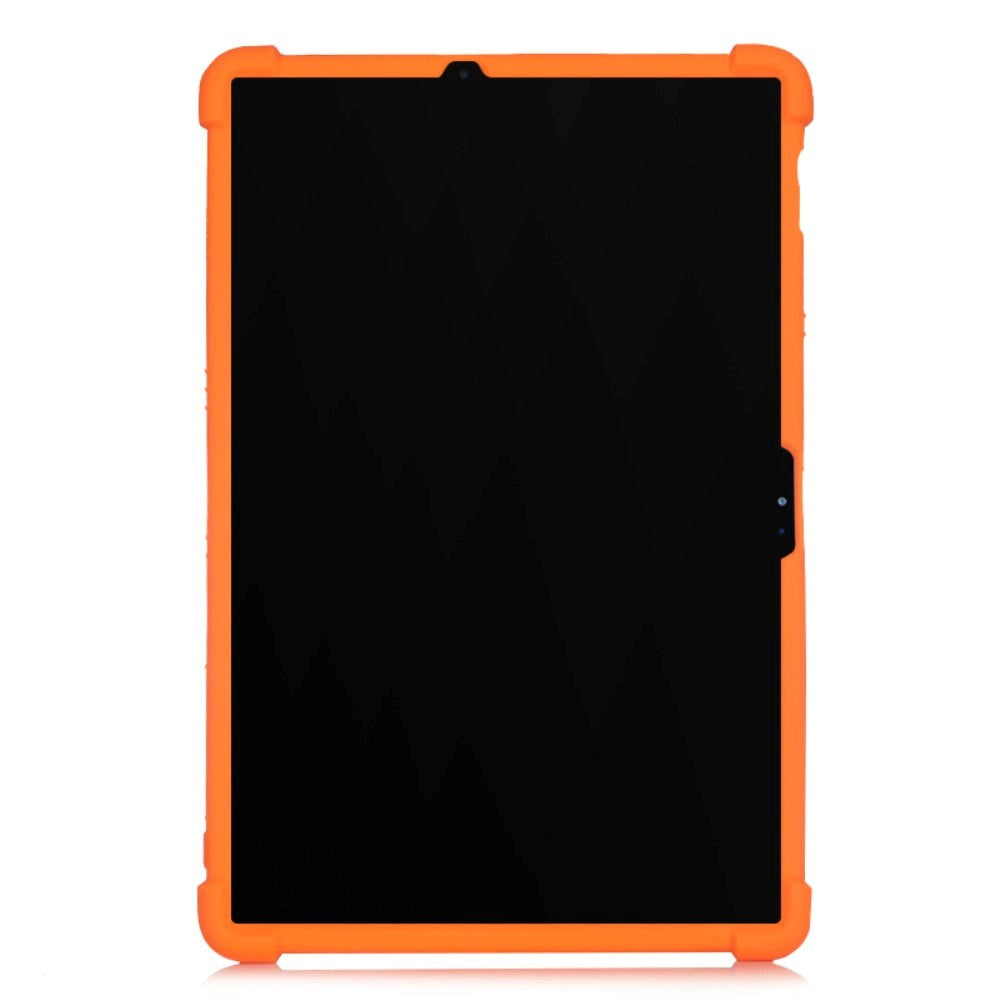 Samsung Galaxy Tab S8 Plus / S7 Plus 12,4" silikondeksel m. stativfunksjon - oransje