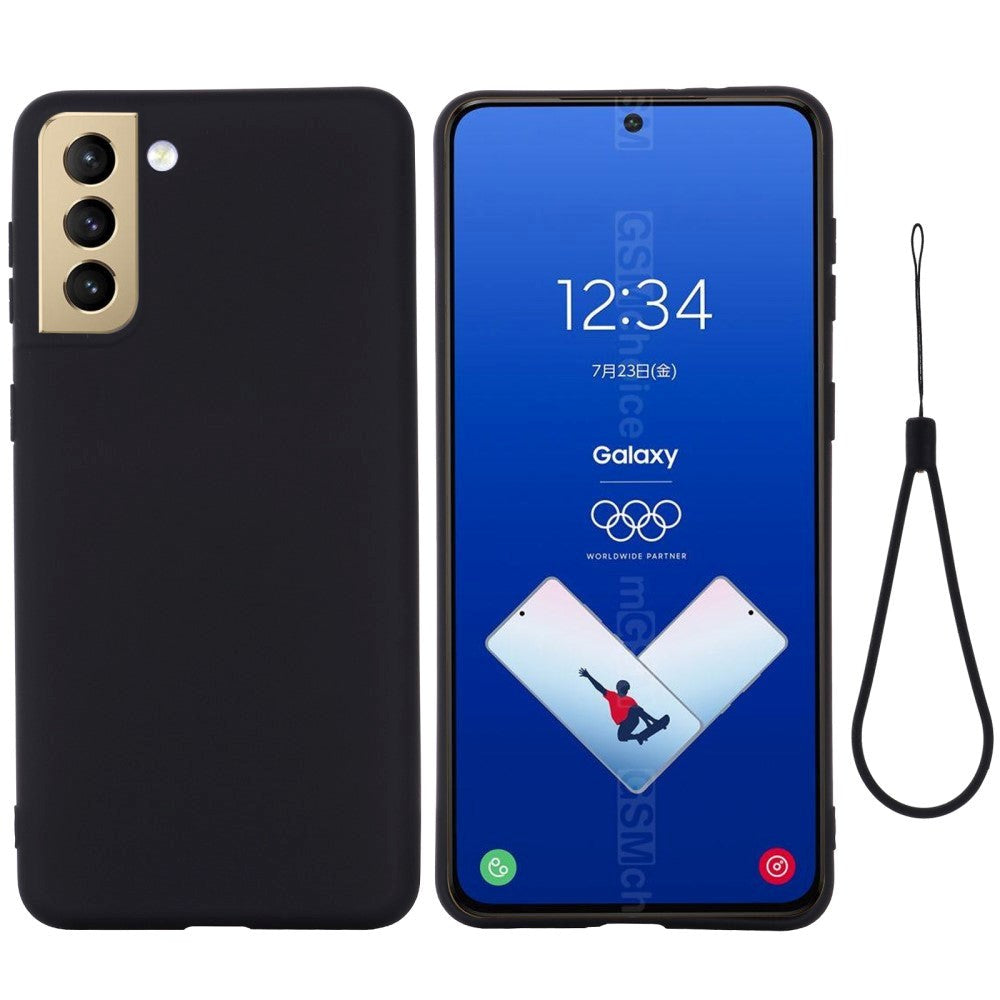 Samsung Galaxy S21 FE (5G) flytende silikon bakdeksel - svart