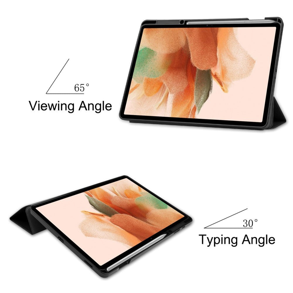 Samsung Galaxy Tab S7 FE Flip-deksel m. Tri-fold - Svart