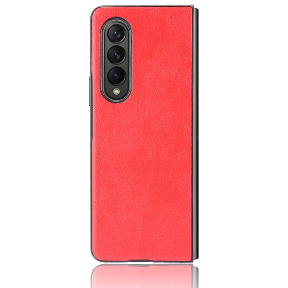 Samsung Galaxy Z Fold3 (5G) Neutralt Cover m. Læder Bagside - Rød
