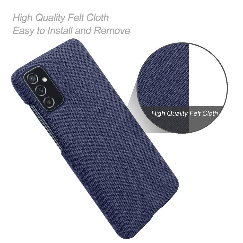 Samsung Galaxy M52 (5G) KSQ Fabric Plastic Bakdeksel - Blå