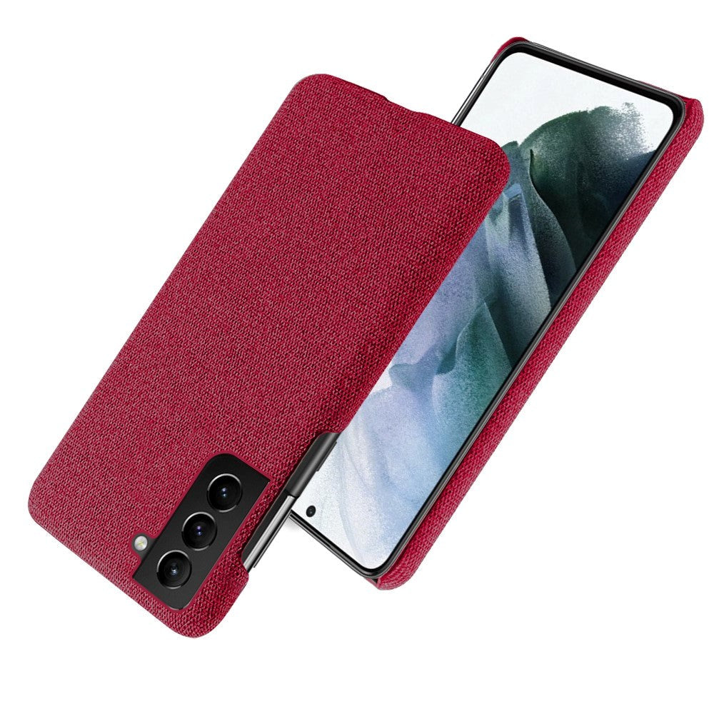 Samsung Galaxy S22 KSQ Stof Plastik Bagside Cover - Rød