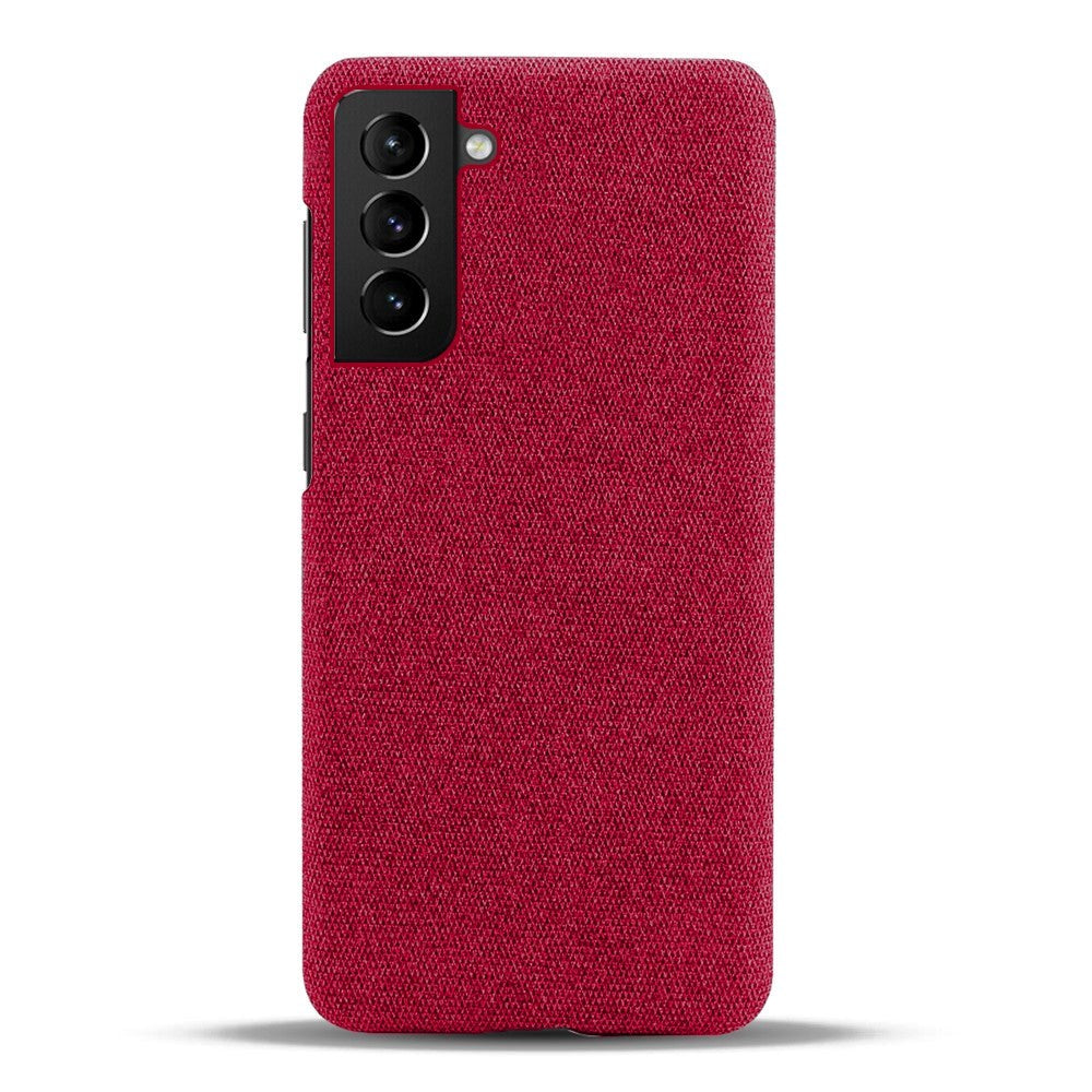Samsung Galaxy S22 KSQ Stof Plastik Bagside Cover - Rød