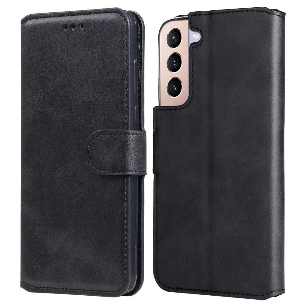 Samsung Galaxy S22+ (Plus) - EIDERWOOD Faux Leather Flip Cover m. Kortholder og stativfunksjon - svart