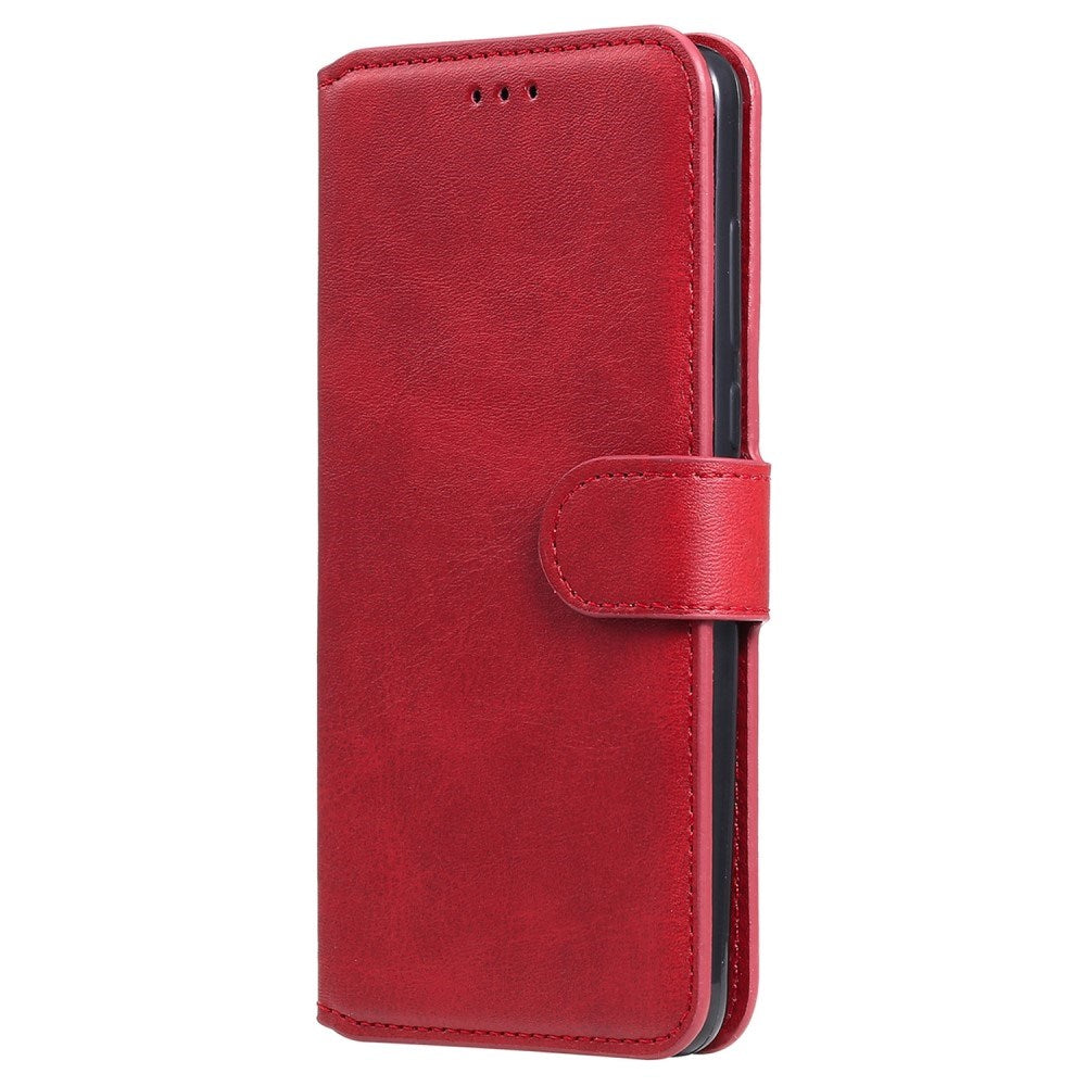 Samsung Galaxy S22+ (Plus) - EIDERWOOD Faux Leather Flip Cover m. Kortholder og stativ funksjon - rød