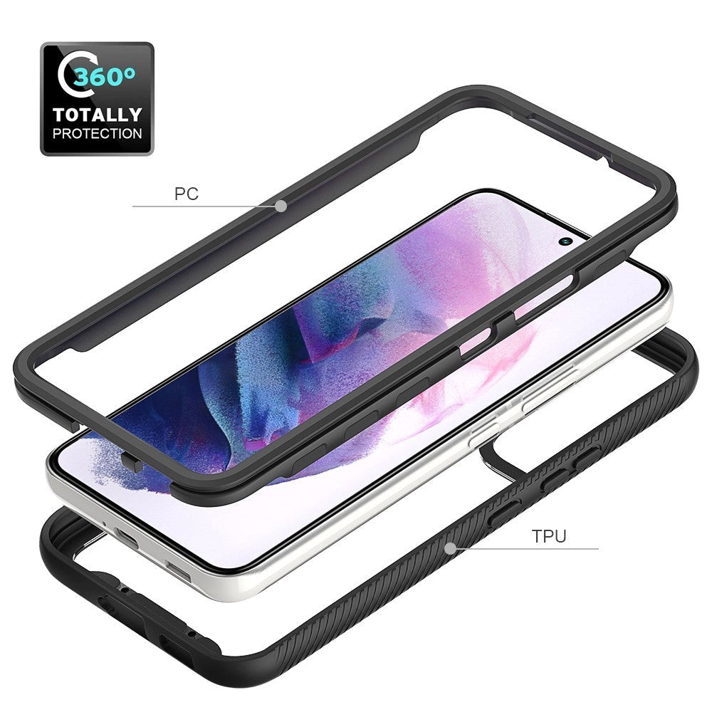 Samsung Galaxy S22 Cover Acrylic Combo - Gennemsigtig / Turkis