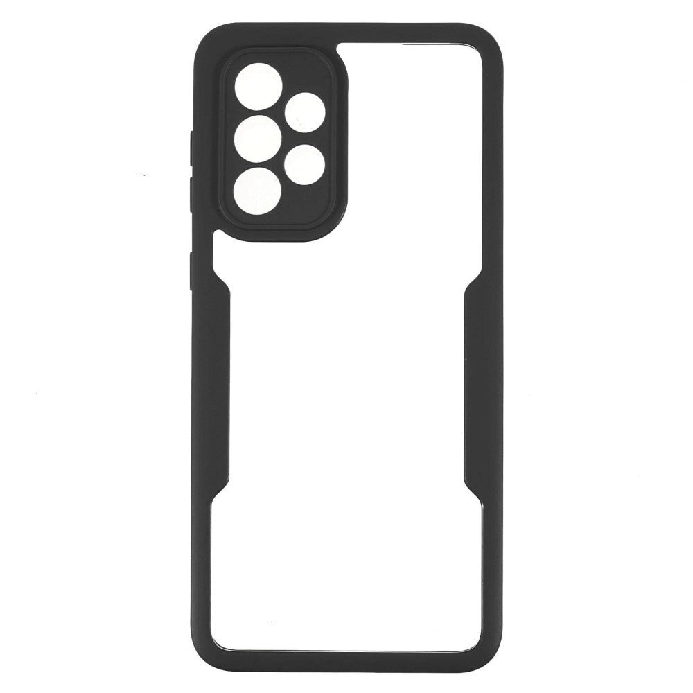 Samsung Galaxy A33 (5G) Hybrid plastbakdeksel m. Skjermbeskytter - Svart / Gjennomsiktig