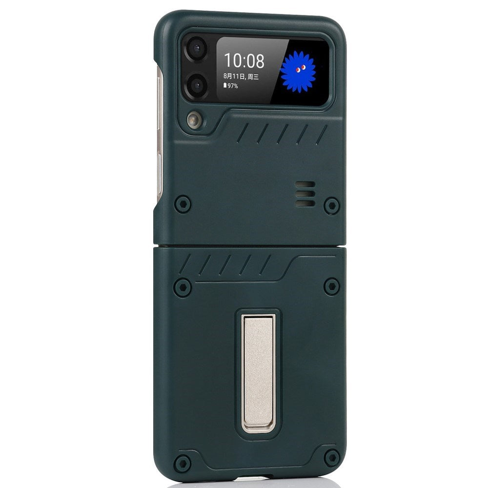 EIDERWOOD - Samsung Galaxy Z Flip3 (5G) Hårdt Plastik Cover m. Kickstand - Grøn