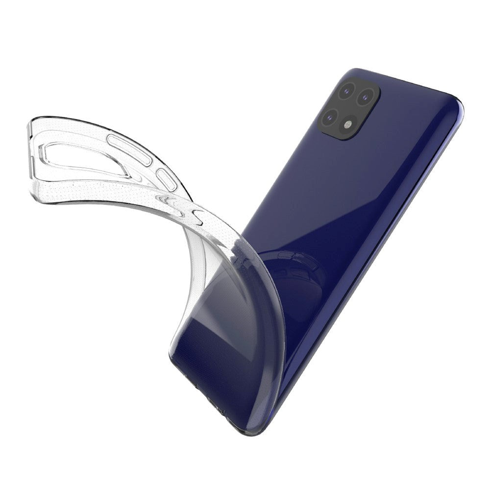 Samsung Galaxy A03 Fleksibelt Plastik Bagside Cover - Gennemsigtig