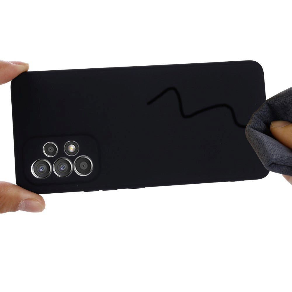 Samsung Galaxy A33 (5G) flytende silikondeksel m. Stropp - Svart