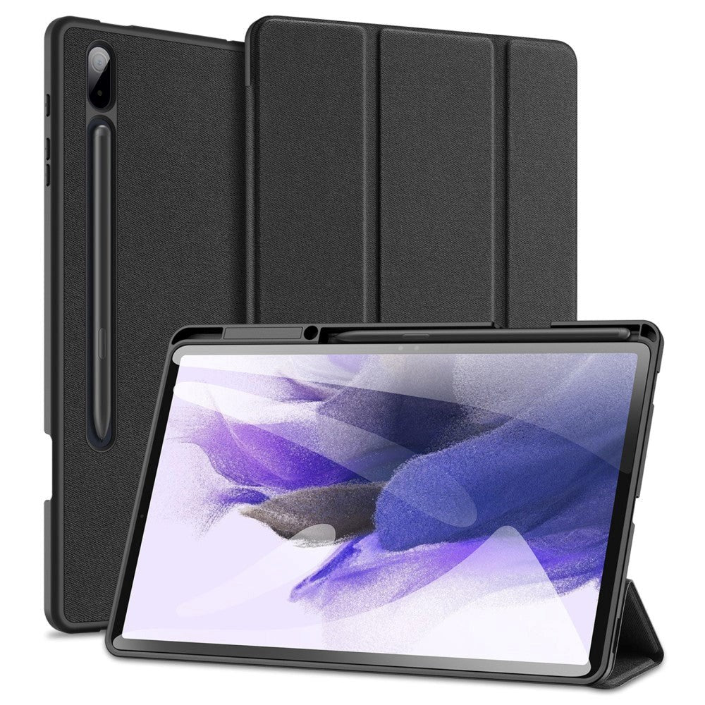 Samsung Galaxy Tab S8 Plus / S7 Plus 12,4" DUX DUCIS DOMO Series Flip Cover m. Penneholder - Svart