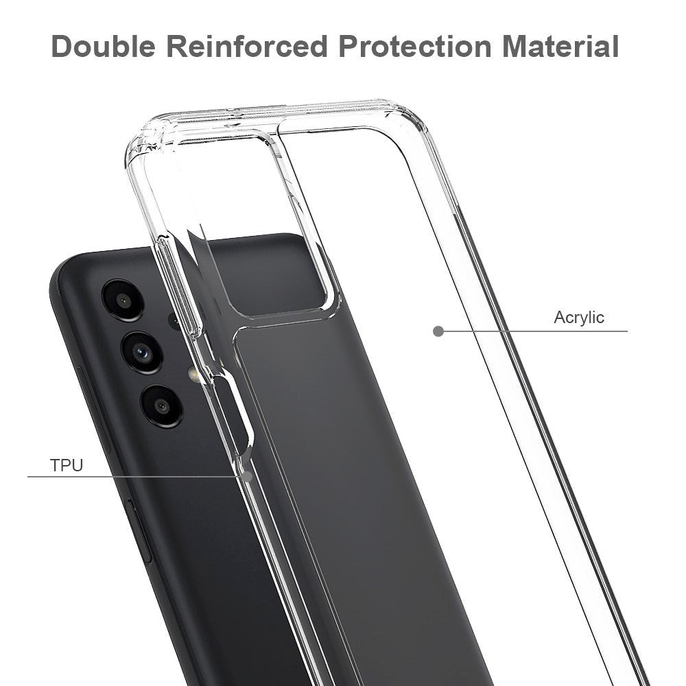 Samsung Galaxy A13 (4G) Acrylic Bumper Bagside Cover - Gennemsigtig