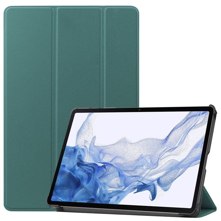 Samsung Galaxy Tab S8 - EIDERWOOD Kunstlæder Trifold Flip Cover - Grøn