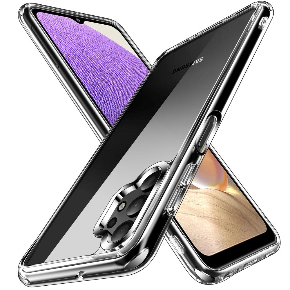 Samsung Galaxy A32 (5G) Crystal Clear Hybrid Plastik Bagside Cover - Gennemsigtig