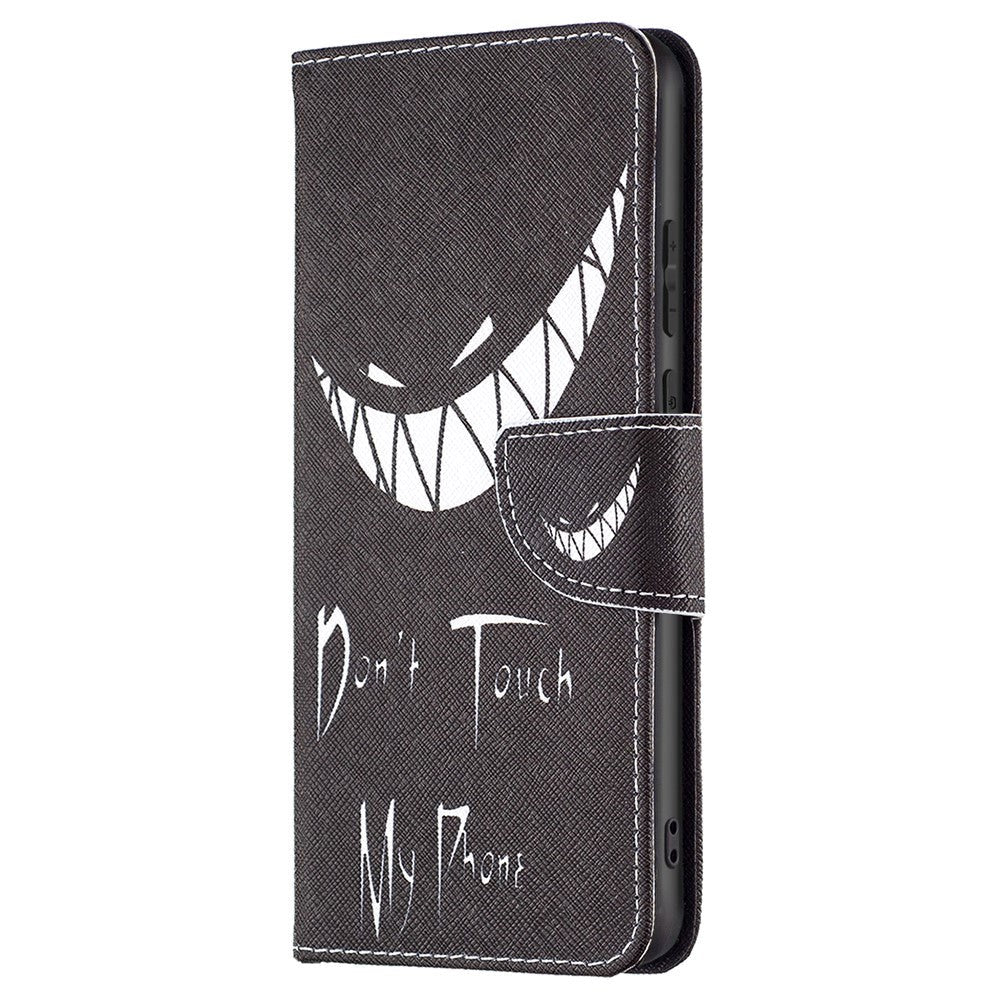 Samsung Galaxy A03 Cover m. Stor Pung i Læder - Don't Touch My Phone