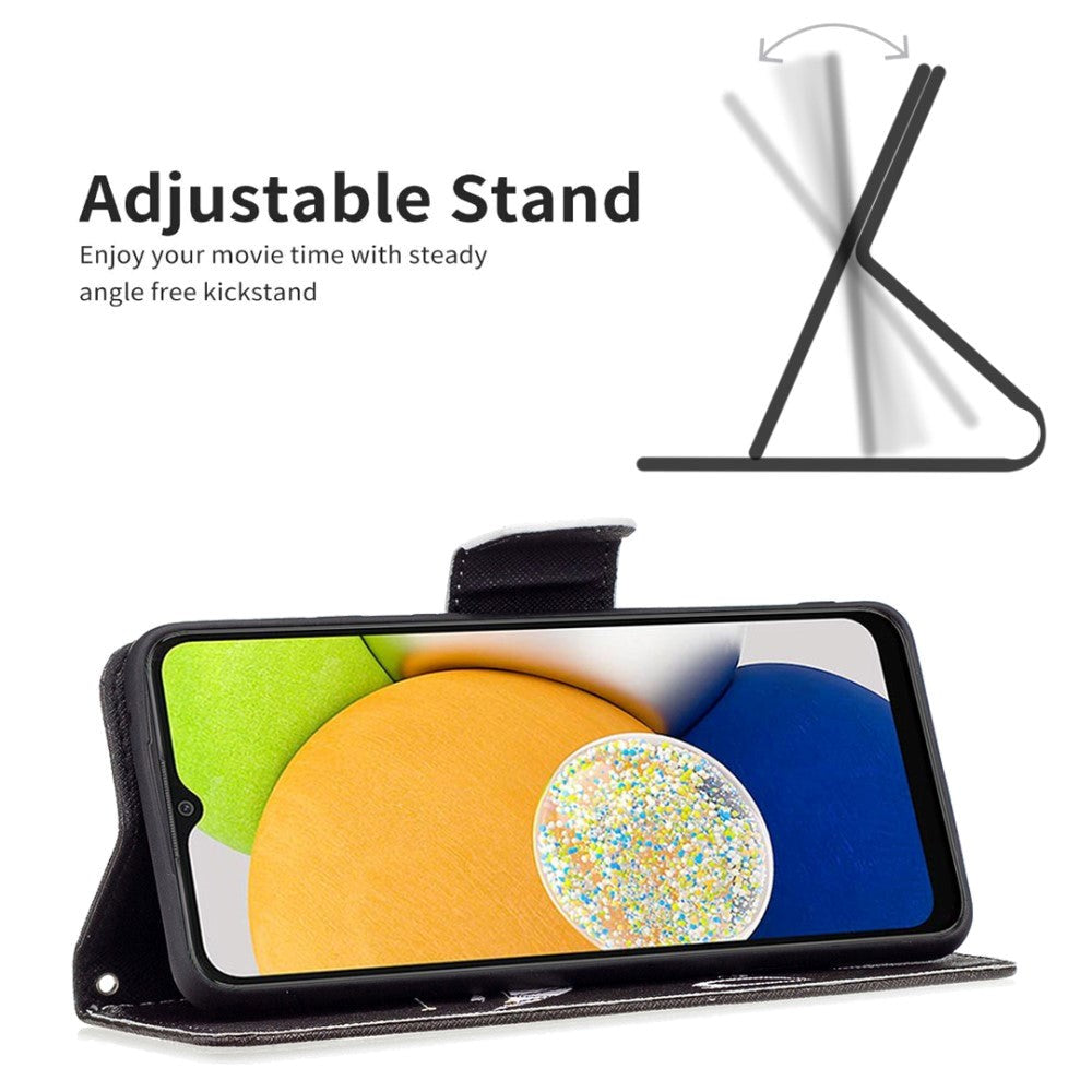 Samsung Galaxy A03 Cover m. Stor Pung i Læder - Don't Touch My Phone