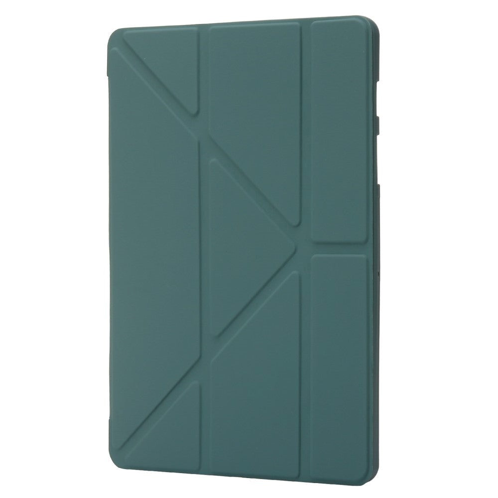 Samsung Galaxy Tab S8 Plus / S7 Plus 12.4" Origami Flip Cover - Kunstlæder - Grøn