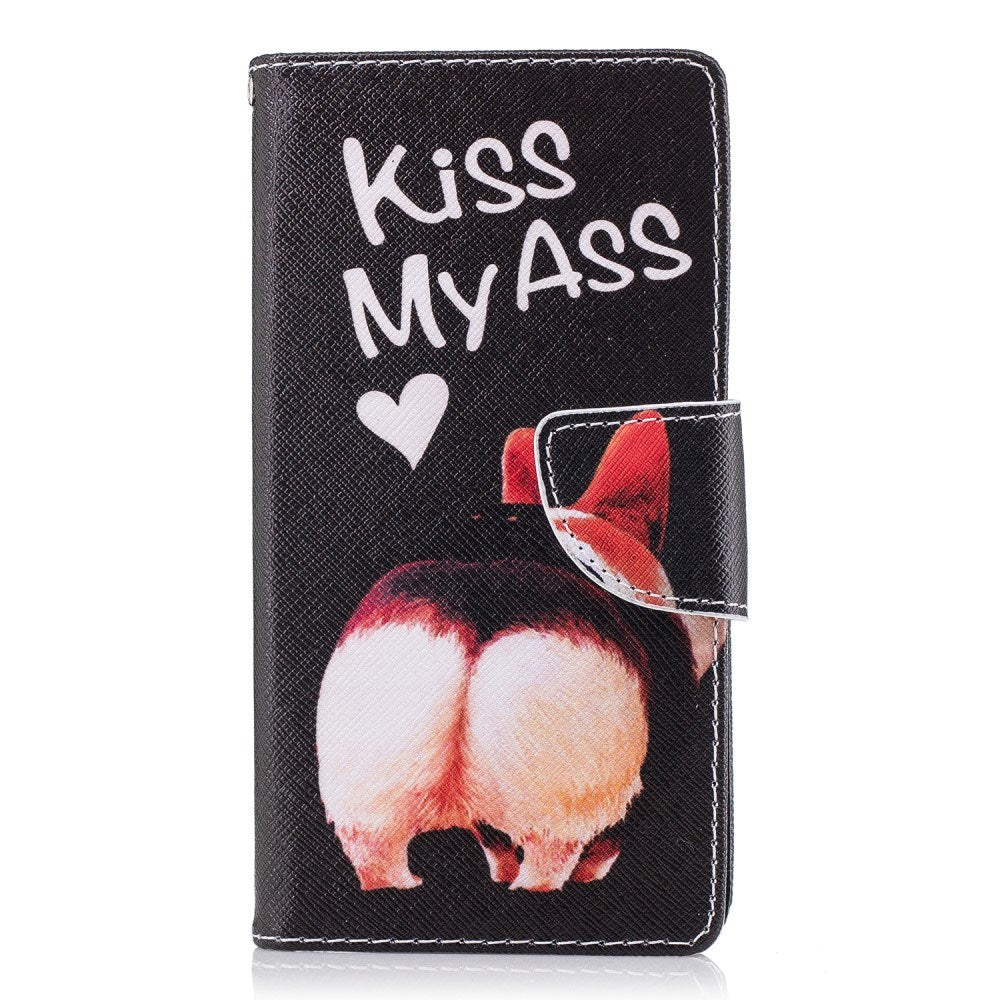 Sony Xperia XA2 PU-skinn Flip-deksel m. Kortholder - Kiss