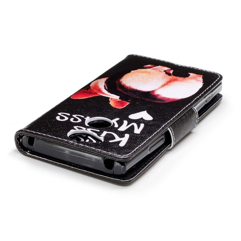 Sony Xperia XA2 PU-skinn Flip-deksel m. Kortholder - Kiss