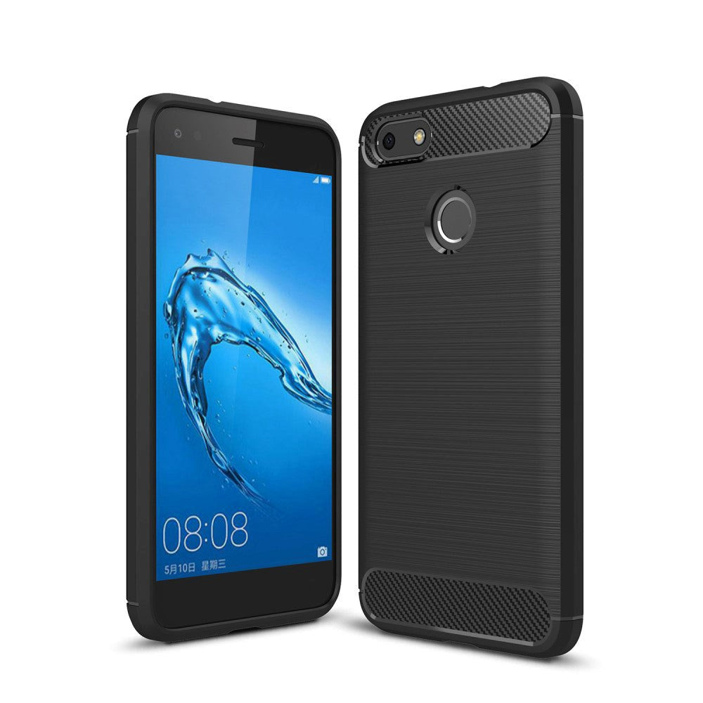 Huawei P9 Lite Mini Børstet TPU-deksel - Svart